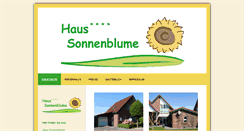 Desktop Screenshot of haus-sonnenblume.de